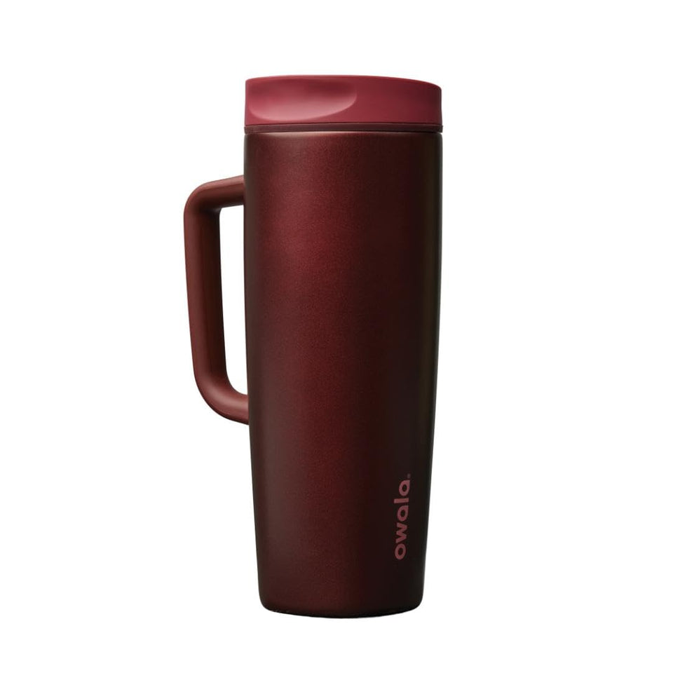 Owala SmoothSip Slider 24oz bottle with a comfortable handle for on-the-go sipping.