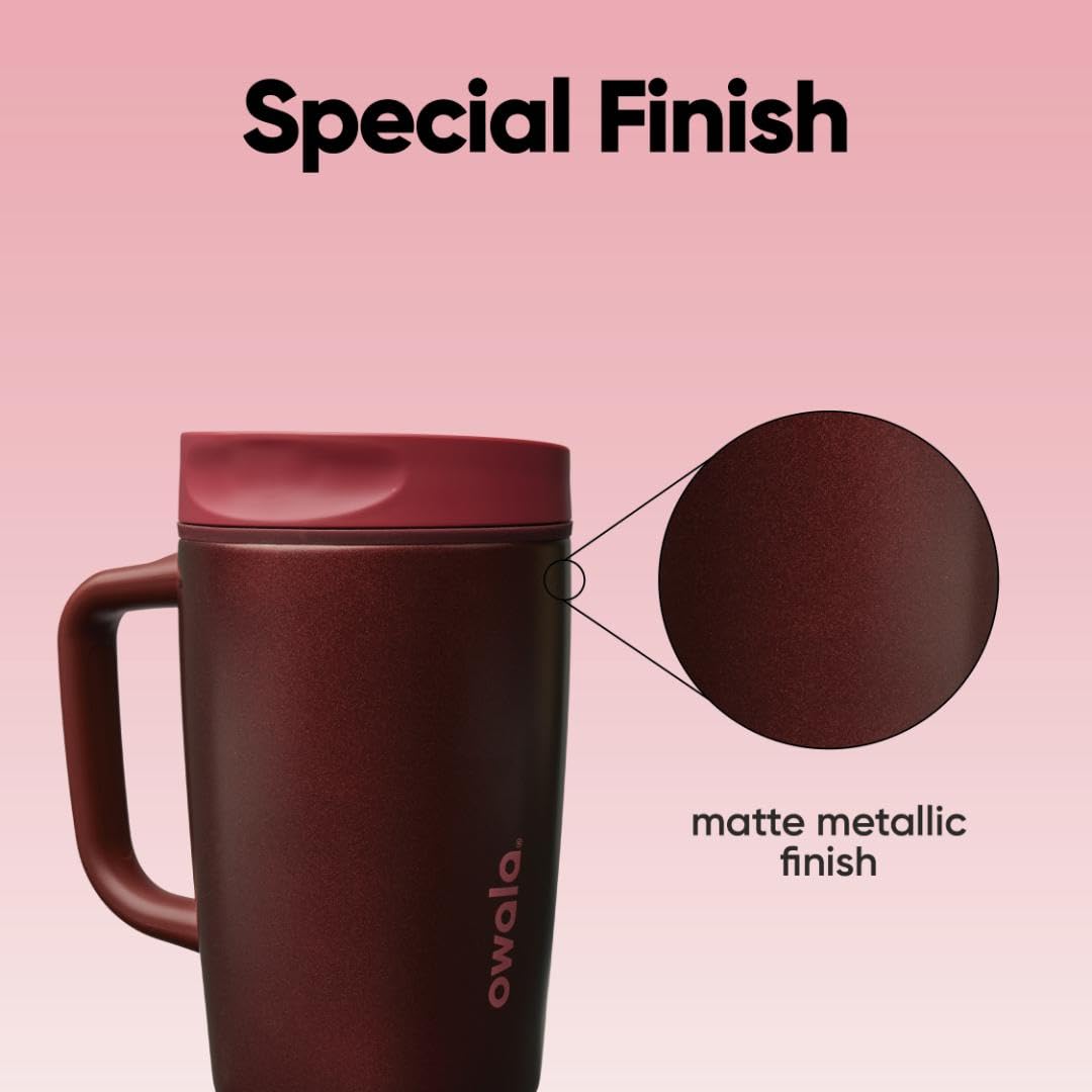 Owala SmoothSip Slider fits most car cupholders during travel.