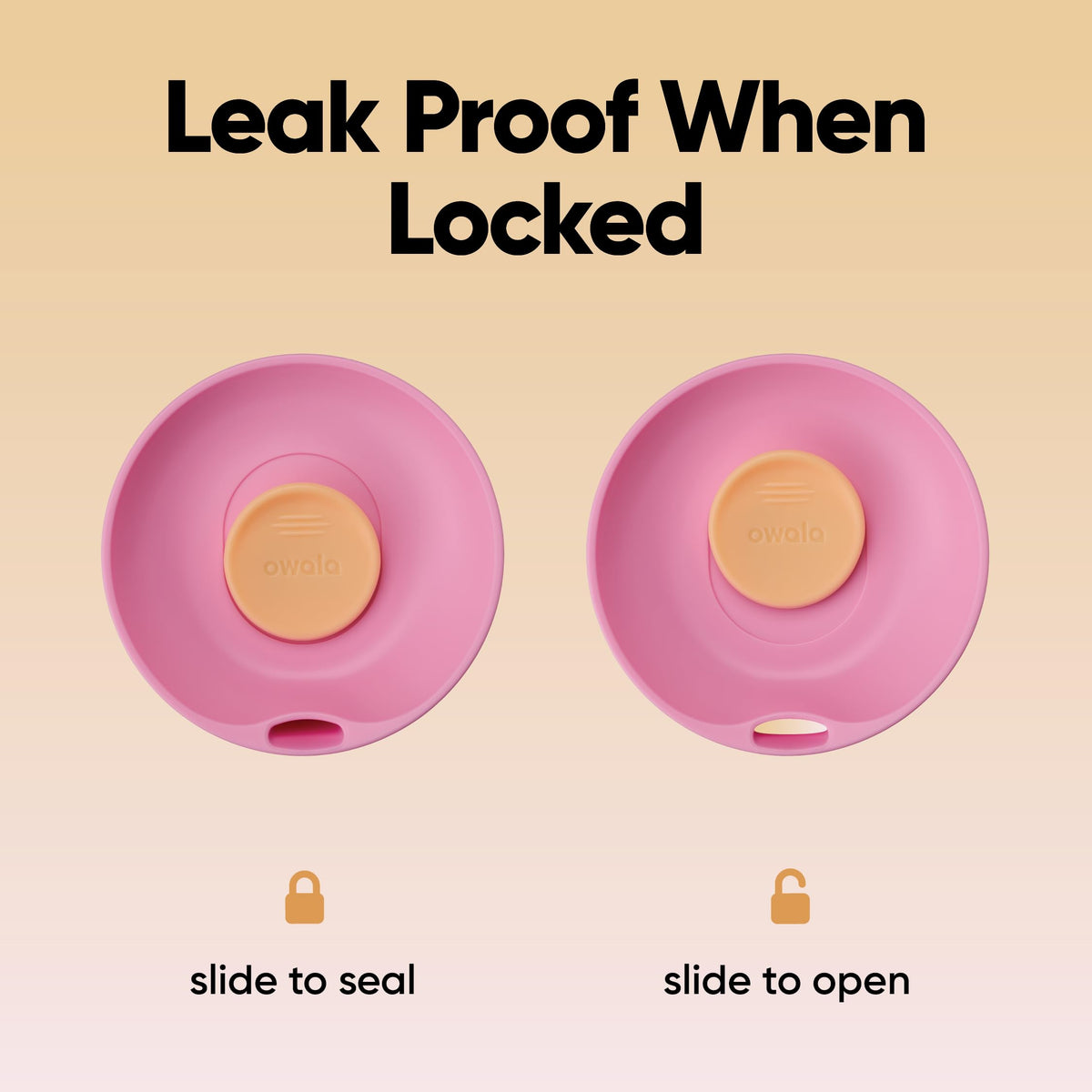 SmoothSip Slider spout for comfortable sipping and reduced spills.