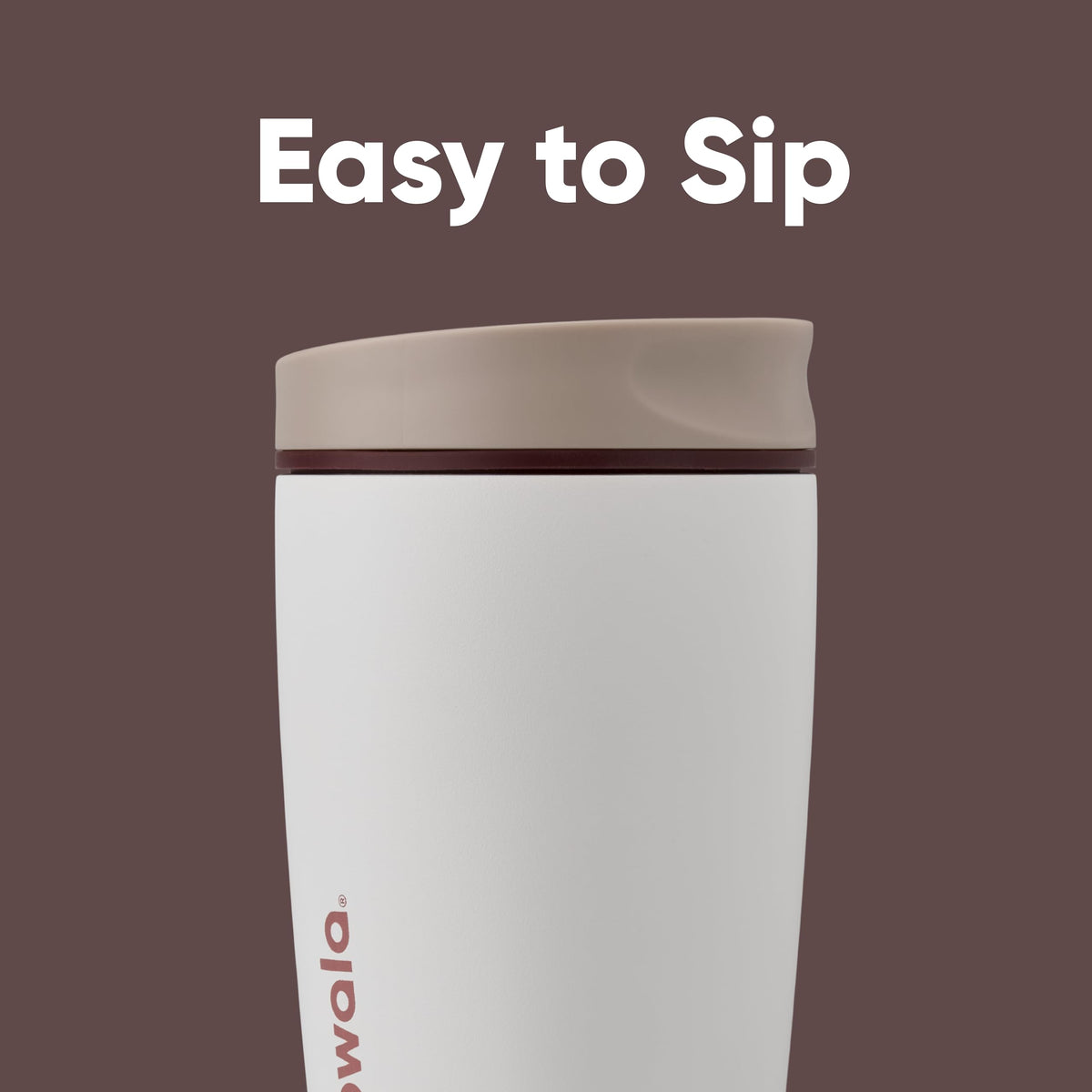 Owala SmoothSip Slider spout delivers a comfortable, splash-free sip anywhere.
