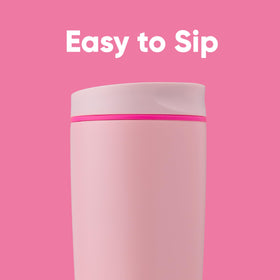 Owala SmoothSip Slider spout open for a controlled sip