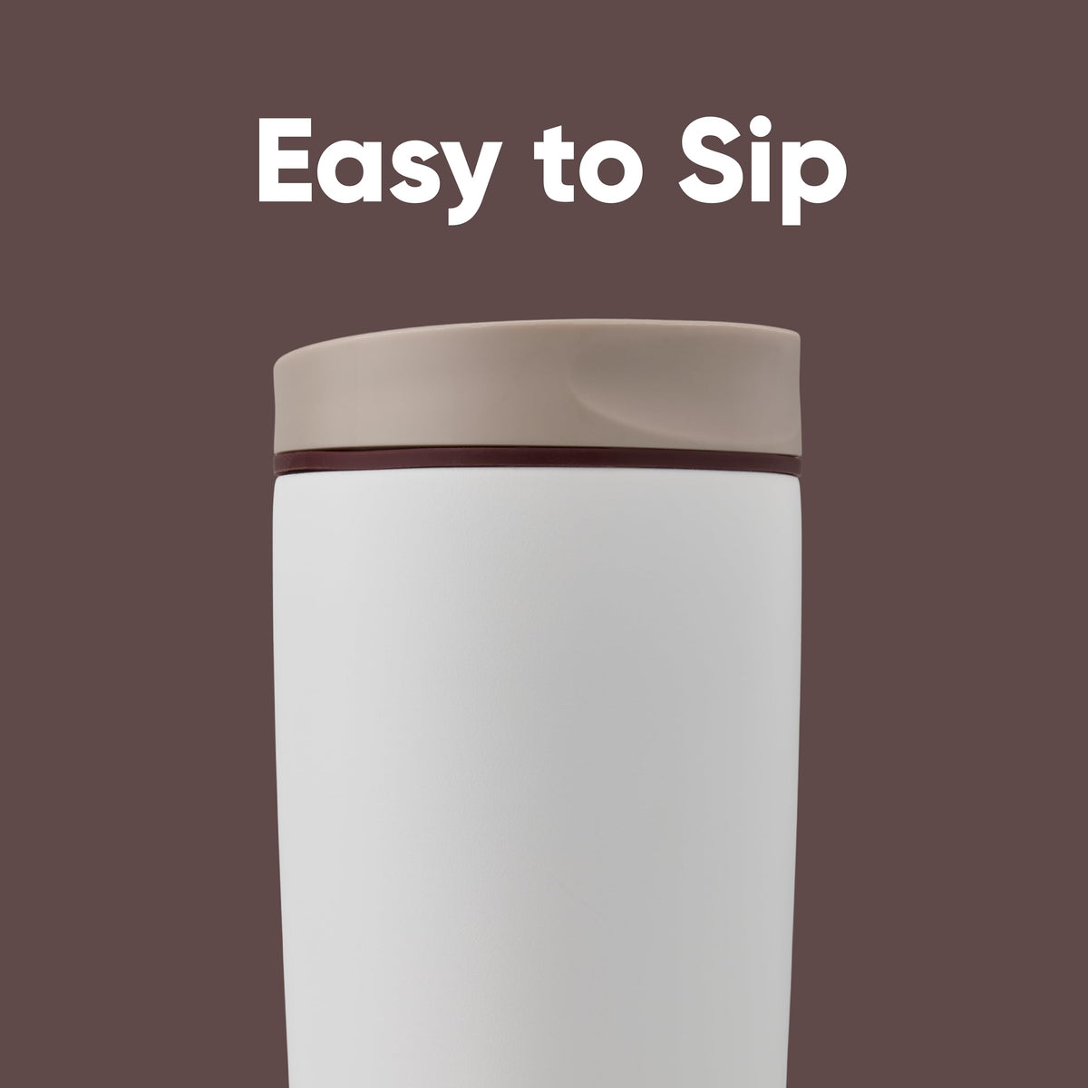 Owala SmoothSip Slider spout view demonstrates comfortable sip on the go.