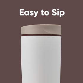 Owala SmoothSip Slider spout view demonstrates comfortable sip on the go.