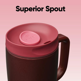Owala SmoothSip Slider wide-mouth opening for ice and easy cleaning.