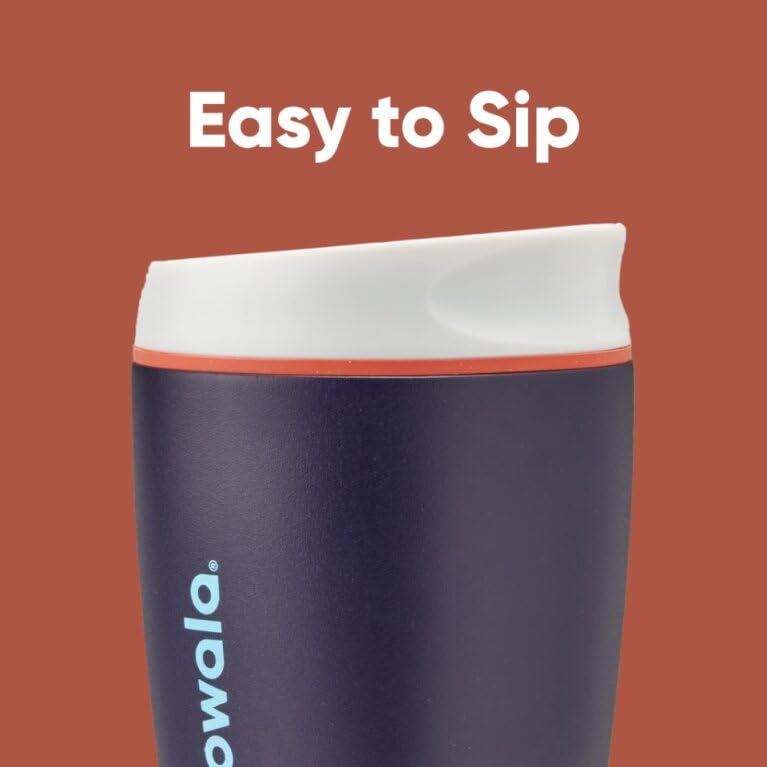 Owala SmoothSip spout for a comfortable drinking flow during coffee runs