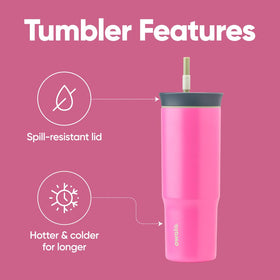 Owala stainless steel double-wall insulation maintains beverages' temperature