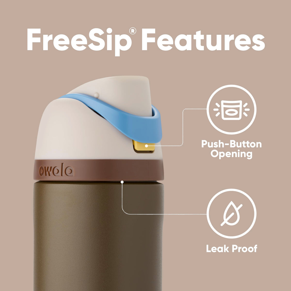 Owala FreeSip double-wall insulation keeps drinks cold up to 24 hours