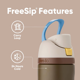Owala FreeSip push lid keeps the spout clean during travel