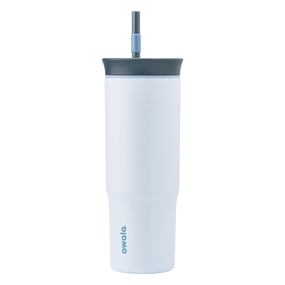 Owala The Great Blue 24 oz tumbler front view for on-the-go hydration