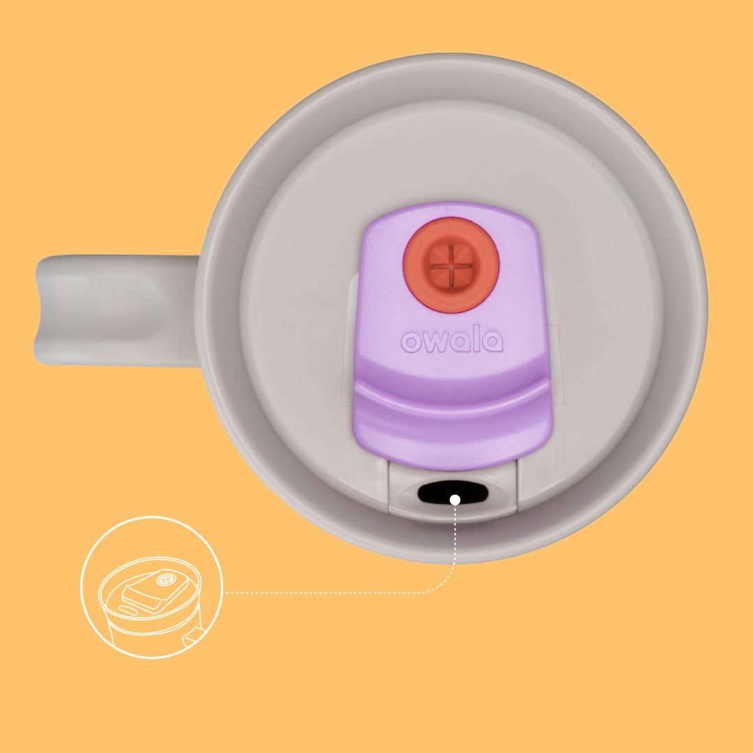Owala tumbler illustrating double-layer insulation to keep drinks cold longer.