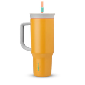 Owala 40 oz tumbler with spill-resistant lid for on-the-go hydration.