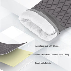 Soft quilted cotton lining inside Owfeel mitts offering comfortable heat protection