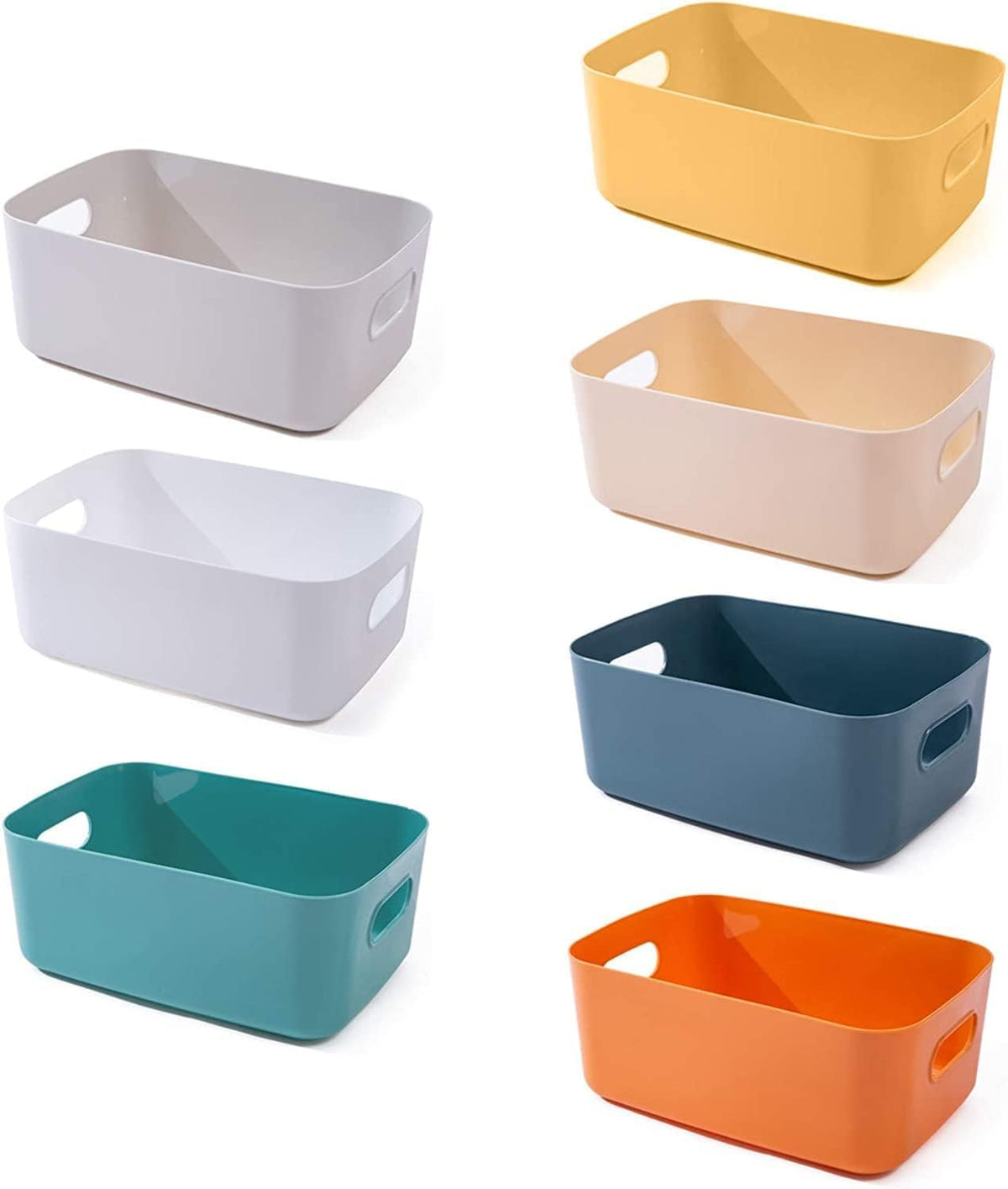 OWill seven-pack plastic storage bins for versatile organization