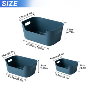OWill bright color storage bins ideal for color coded kitchen and shelves
