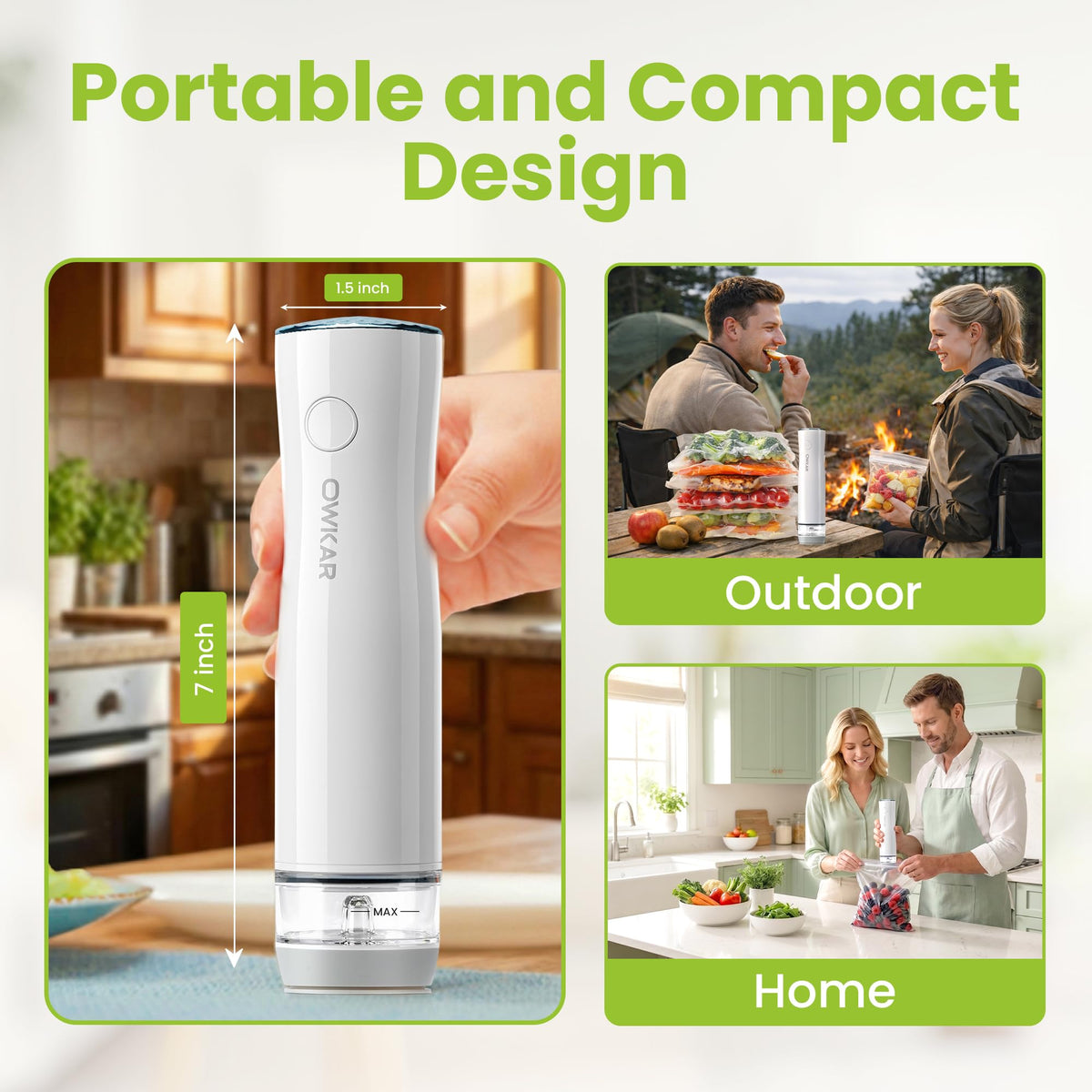 OWKAR compact 7-inch handheld design fits comfortably in your hand