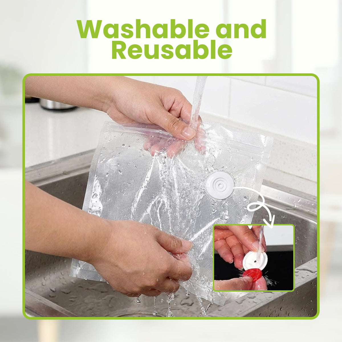 OWKAR transparent liquid tank catches excess moisture during sealing of wet foods