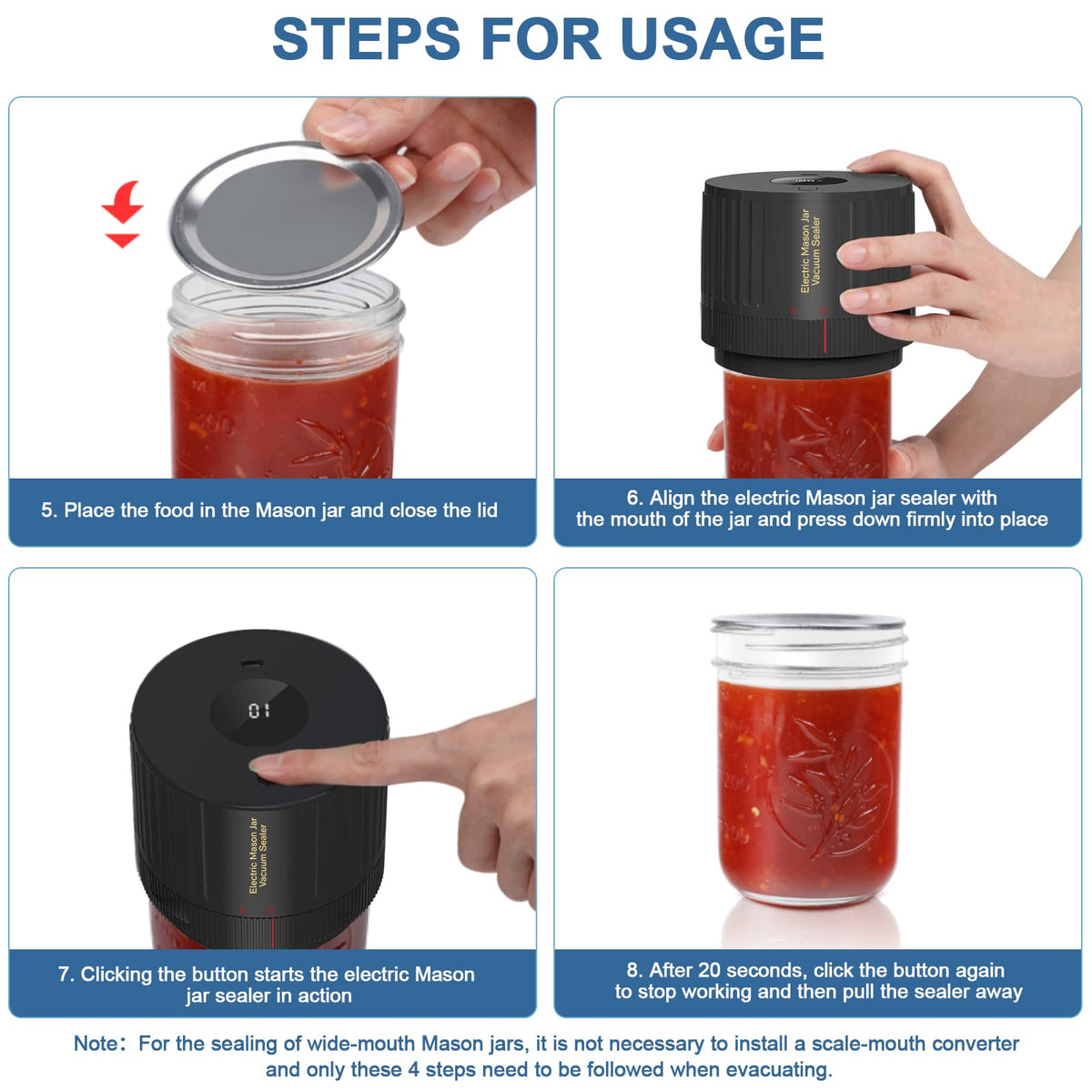 OXLIMKEE kit includes wide and regular lids with Type-C cable for setup.