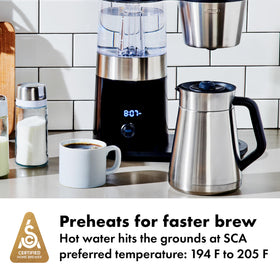 OXO Brew 9-Cup with programmable dial makes scheduling a fresh brew easy.