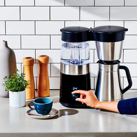 OXO Brew 9-Cup SCA-certified home brewer delivers consistent gold-standard coffee.