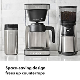 Included coffee scoop for precise measuring of grounds.