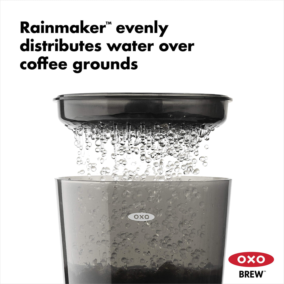 Glass carafe with silicone-seal stopper keeps concentrate fresh.