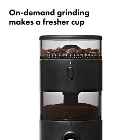 OXO Brew hopper holds up to 50 grams for up to six cups of coffee.