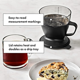 OXO Brew Pour Over uses even distribution for a balanced, flavorful brew.