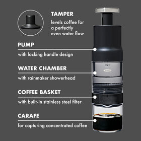 OXO Brew Rapid Brewer concentrates coffee for Americanos and more.