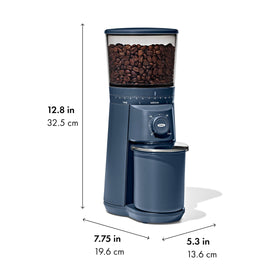 OXO Brew compact stainless steel design fits neatly on a counter.