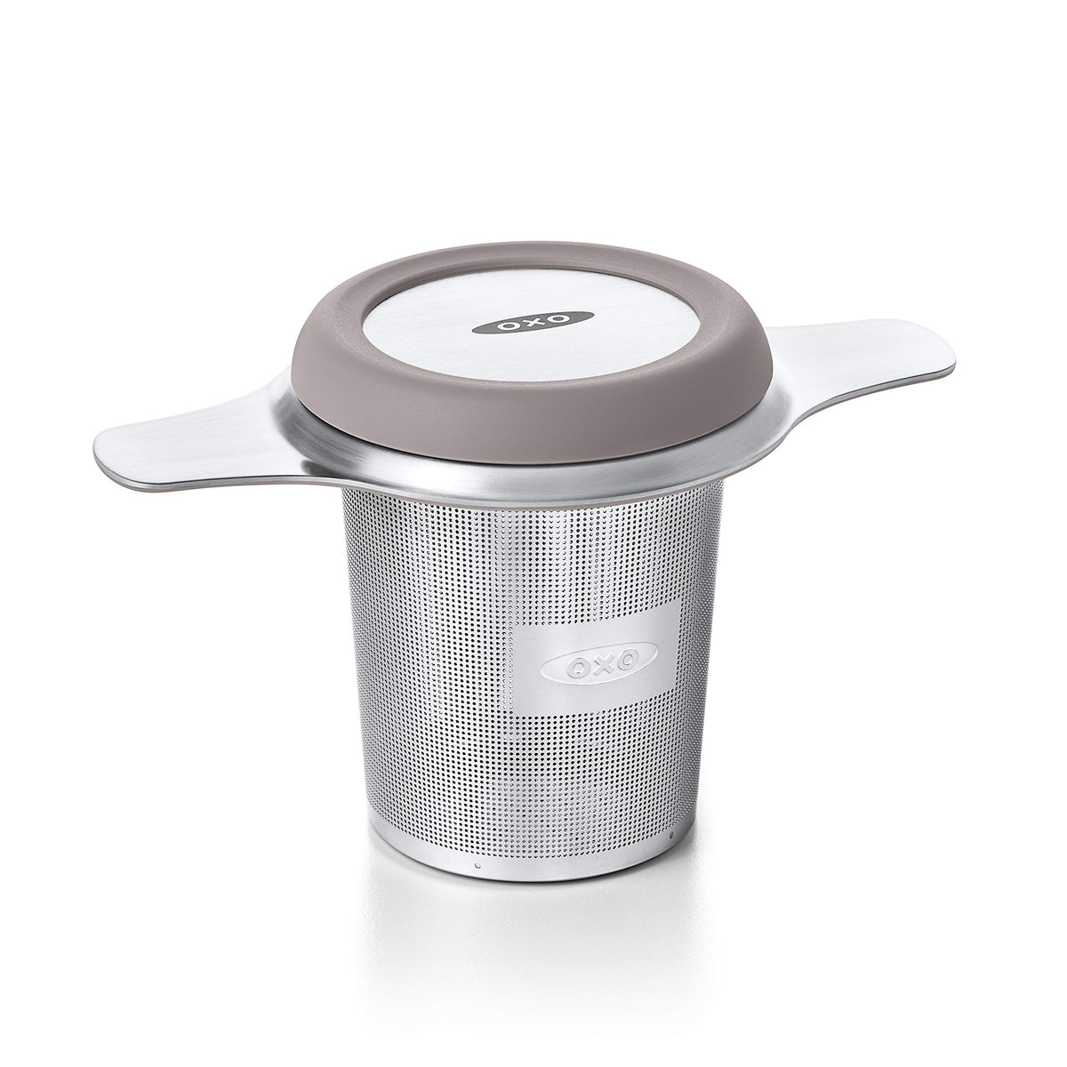 OXO Brew Tea Infuser Basket in a mug for rich, full-bodied tea aroma.