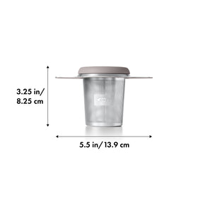 OXO Brew Tea Infuser Basket's large stainless steel basket supports vibrant leaf expansion.