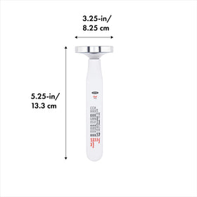 OXO Good Grips dial-face display on the thermometer for quick temperature checks.