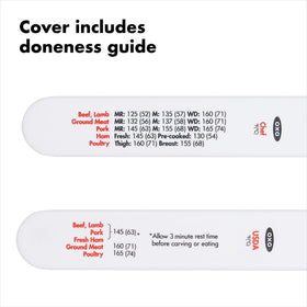 OXO shaded insertion depth guide helps you insert the probe correctly.