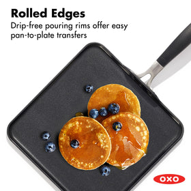 OXO diamond-reinforced ceramic coating for durable non-stick performance.