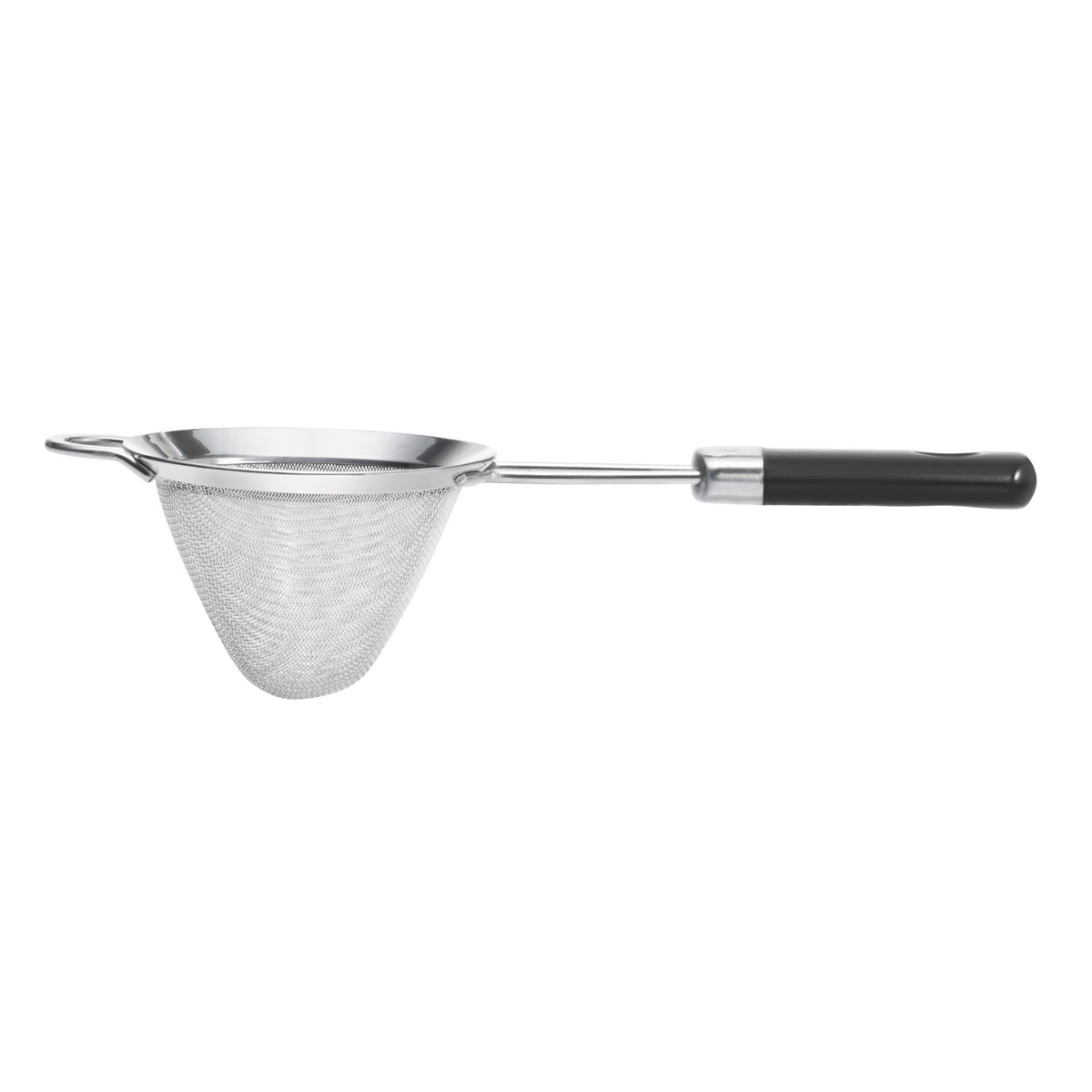 OXO fine mesh cocktail strainer conical shape enables large batch straining