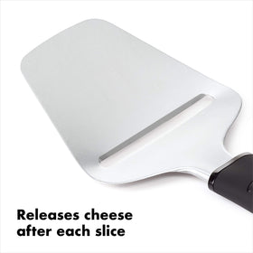 OXO Good Grips Cheese Slicer dishwasher safe design for easy cleanup.