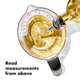OXO Good Grips 1-Cup Angled Measuring Cup interior angle guide visible from above.