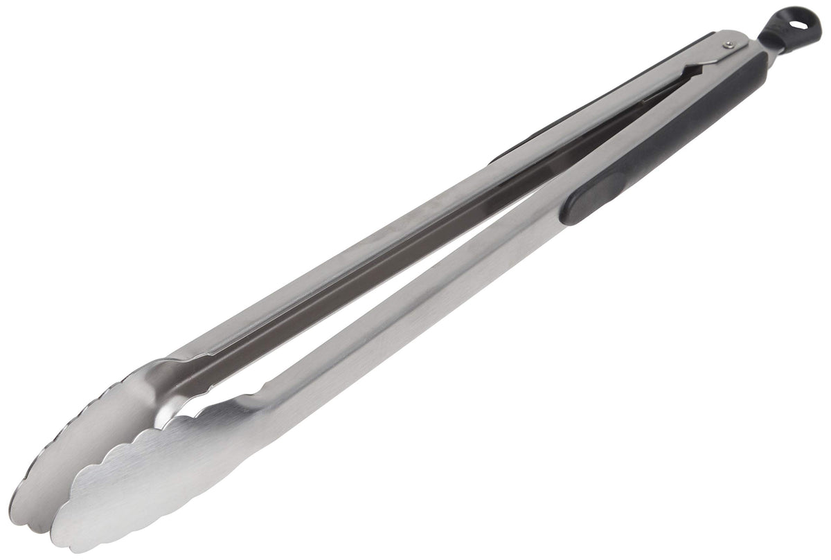 OXO Good Grips 16-Inch Tongs in brushed steel for durable, easy cleaning and long life