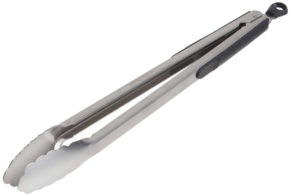 OXO Good Grips 16-Inch Tongs in brushed steel for durable, easy cleaning and long life