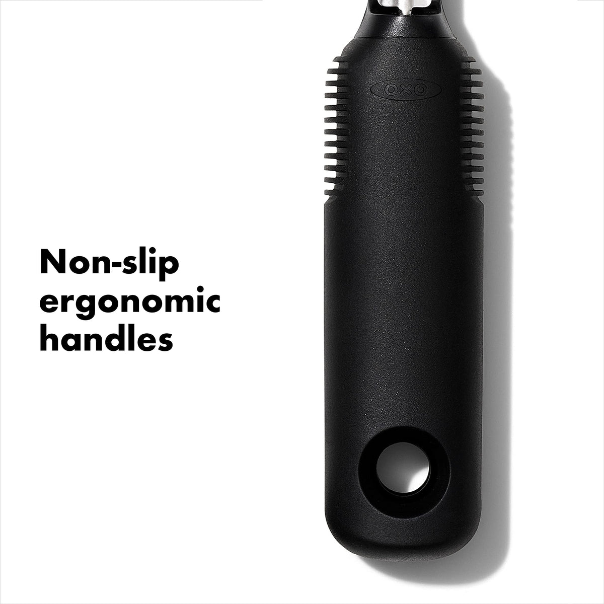 OXO Good Grips 2-Piece Peeler Set non-slip ergonomic handles stay comfortable and secure.