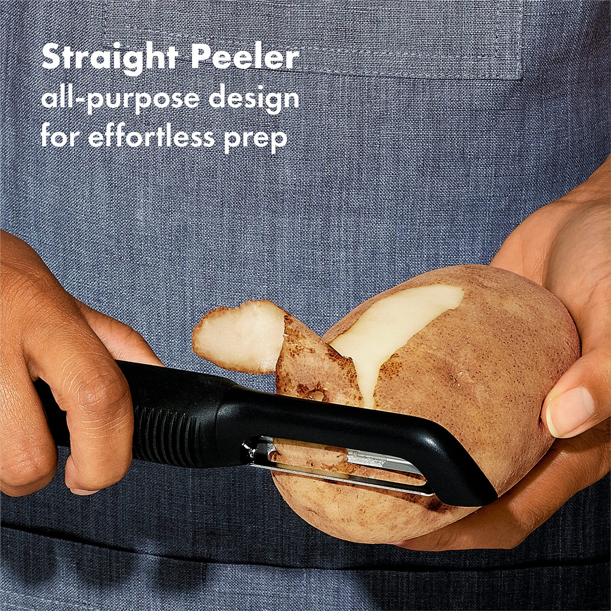 OXO Good Grips 2-Piece Peeler Set julienne blade creates precise carrot strips for slaw.