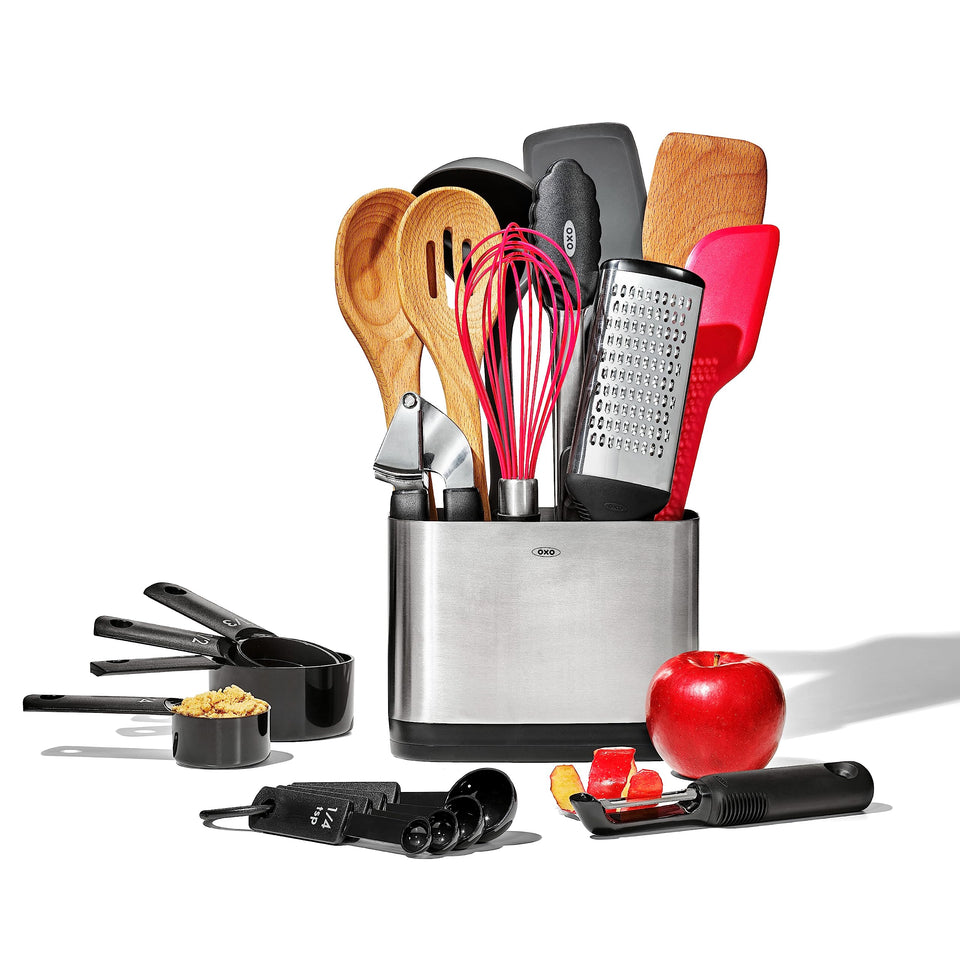 OXO Good Grips 20-piece set for versatile everyday cooking and easy storage