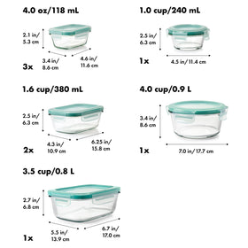 OXO Good Grips 3.5 cup glass container seals freshness