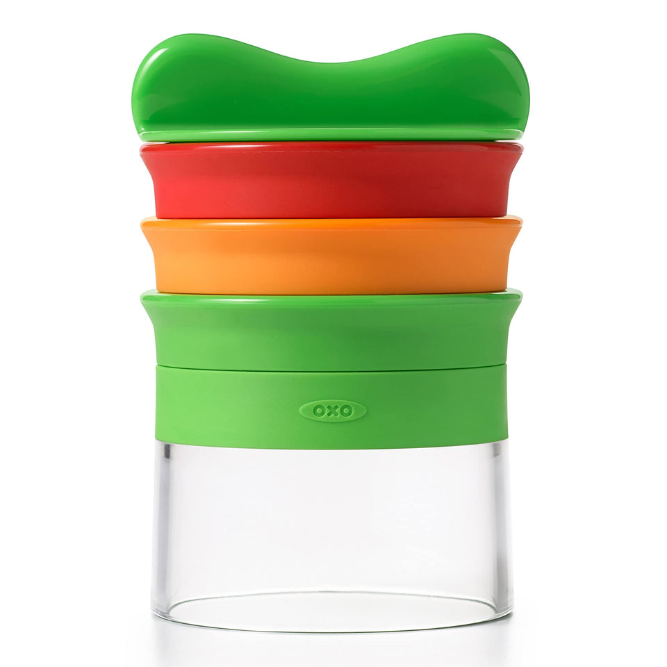 OXO Good Grips 3-Blade Spiralizer with open design for uniform veggie noodles