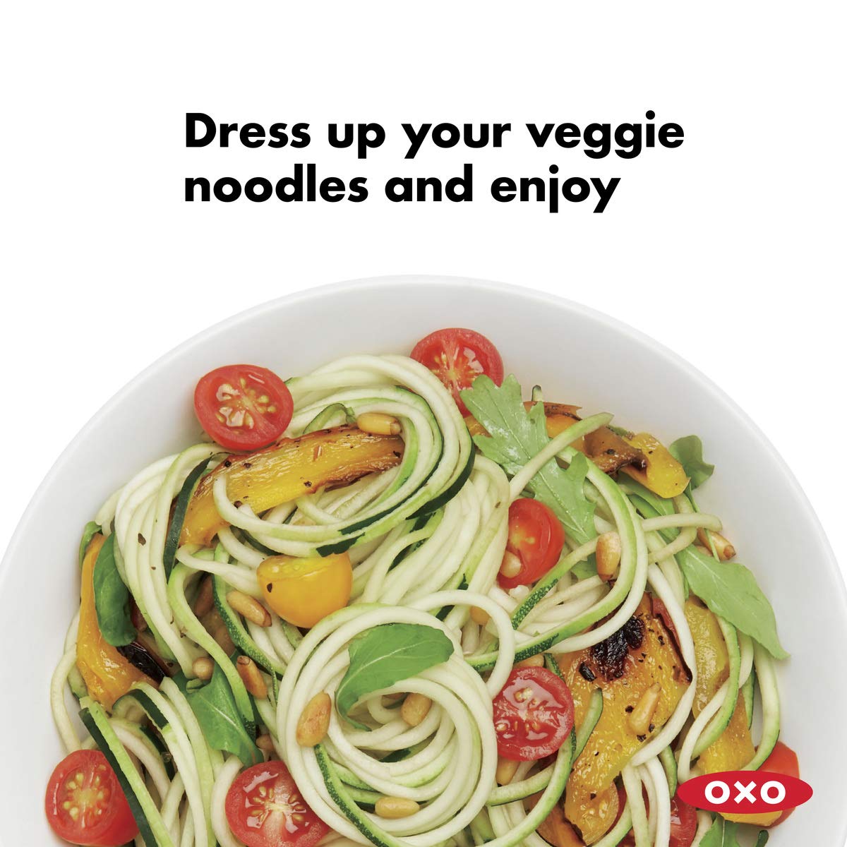 OXO Good Grips stronghold suction keeps the unit stable on countertops.