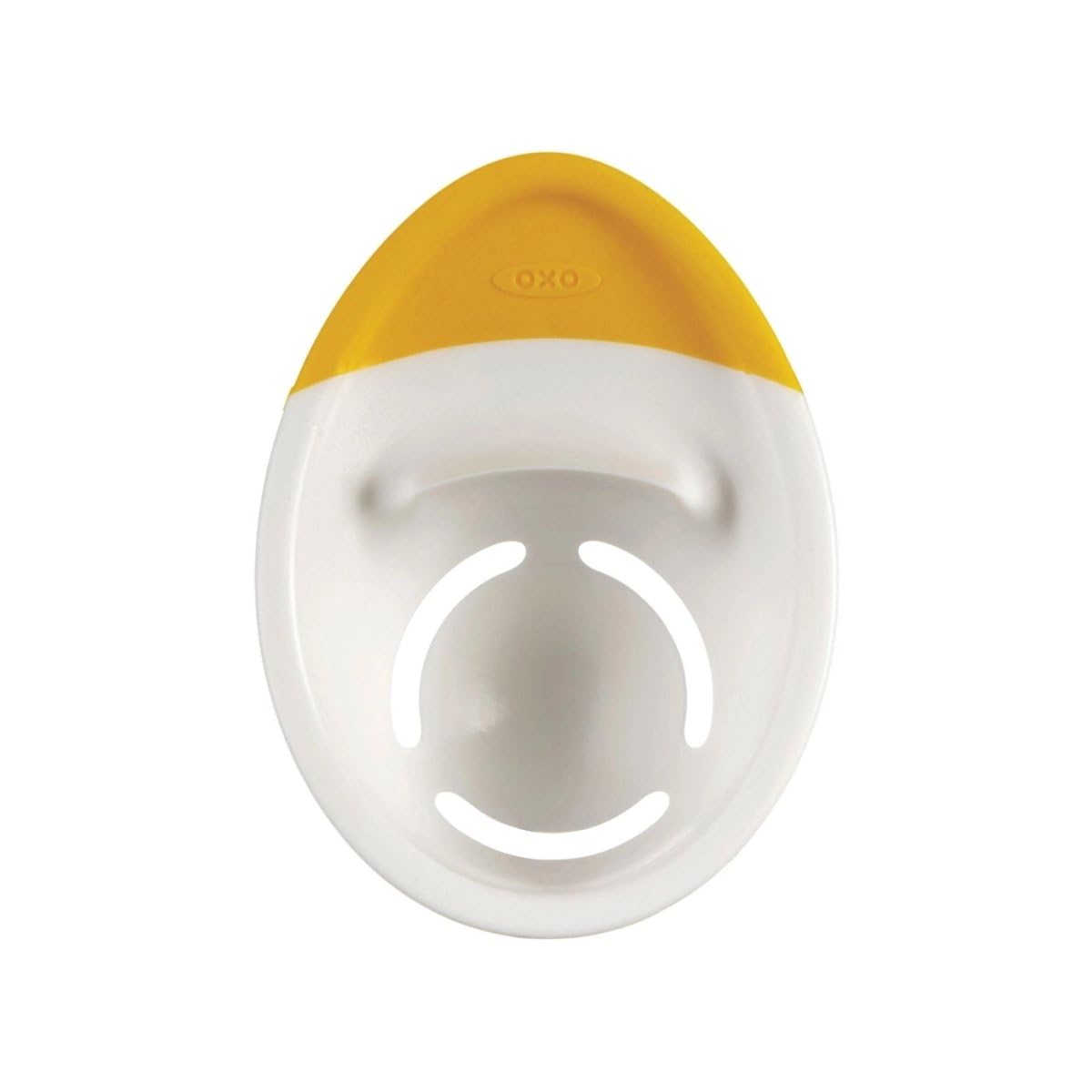 OXO Good Grips egg separator demonstrates yolk and white separation.