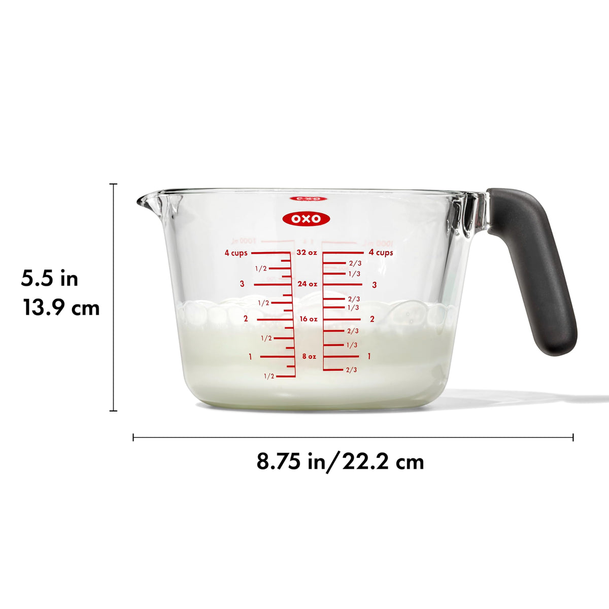OXO hand wash recommended to preserve markings and extend life