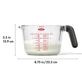 OXO hand wash recommended to preserve markings and extend life