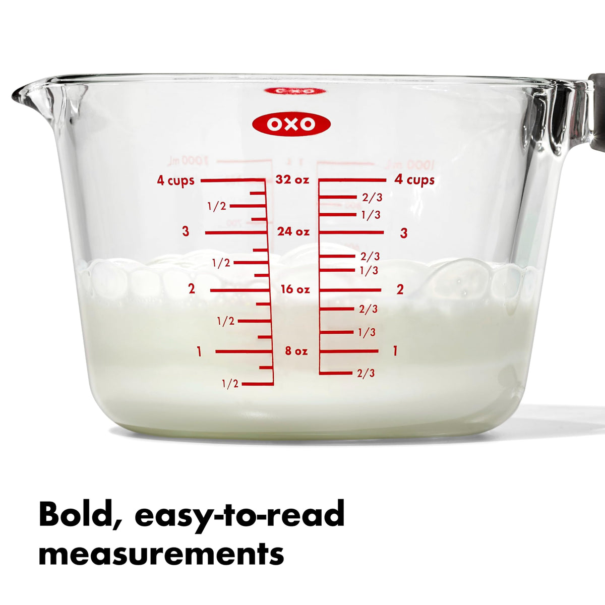 OXO Good Grips non-slip handle stays secure in wet hands