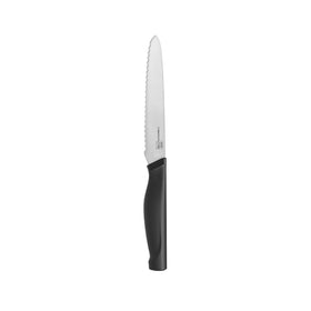 OXO Good Grips 5-Inch Serrated Knife; serrated blade ready to slice tomatoes.